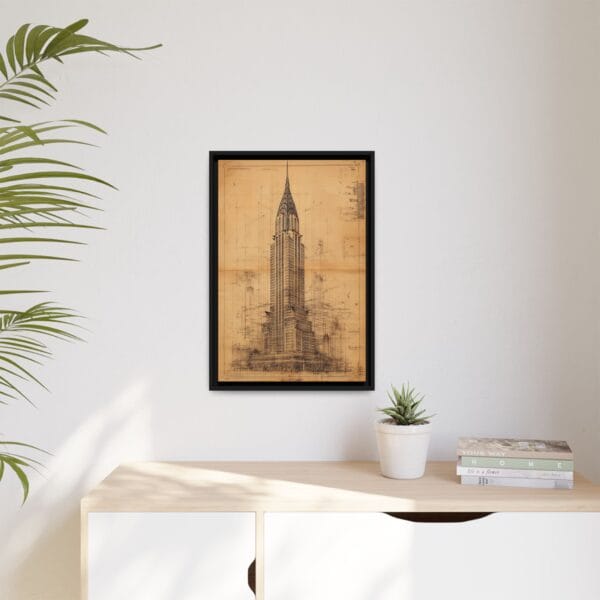 Chrysler Building Blueprint – NYC Vintage Architecture Art Print - Image 5