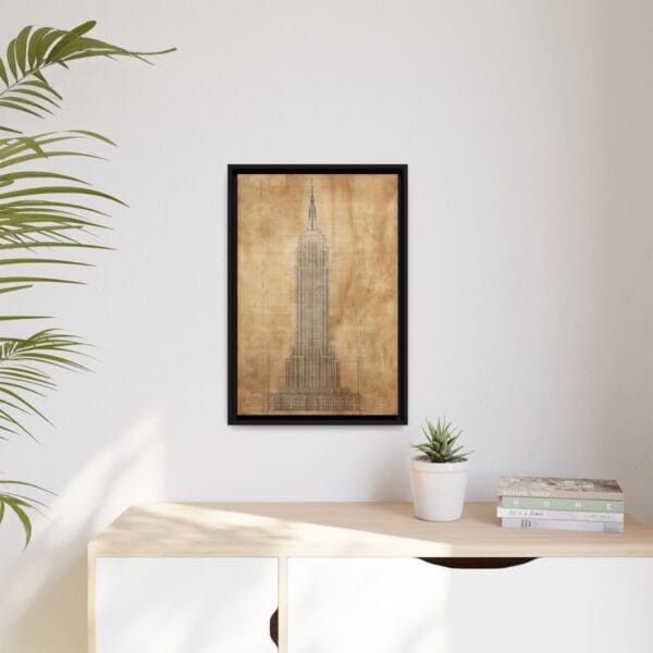 Empire State Building Blueprint Wall Art – Vintage Architectural Drawing Print - Image 5