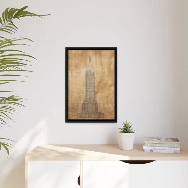 Empire State Building Blueprint Wall Art – Vintage Architectural Drawing Print - Image 5