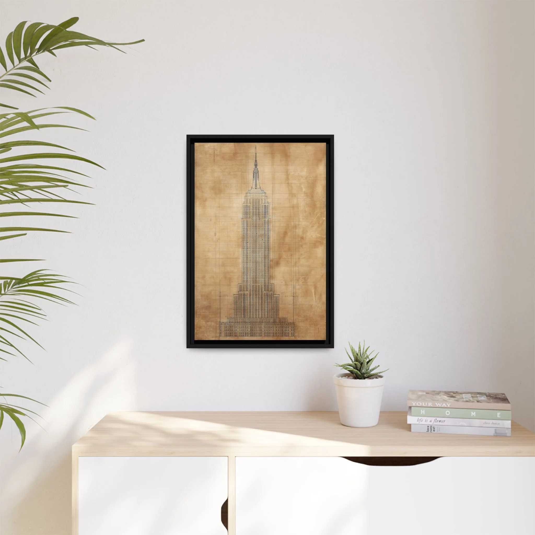 Empire State Building Blueprint Wall Art – Vintage Architectural Drawing Print - Image 5
