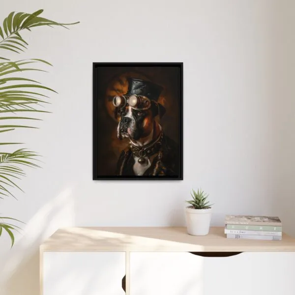 Steampunk Boxer Dog Wall Art – Vintage Industrial Canine Portrait - Image 5