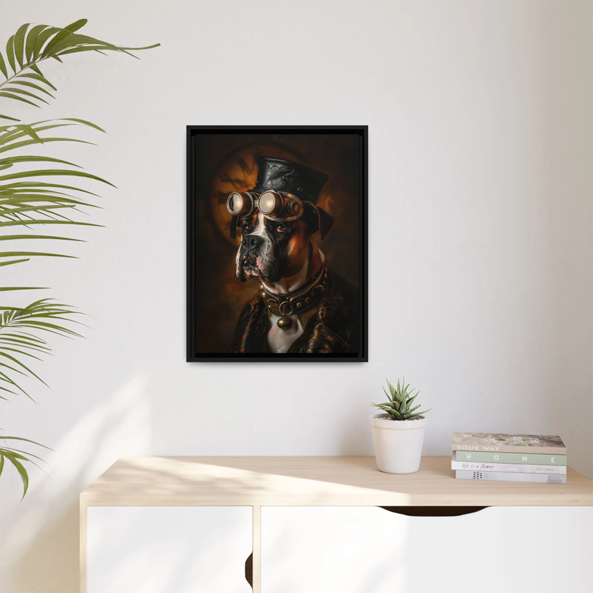 Steampunk Boxer Dog Wall Art – Vintage Industrial Canine Portrait - Image 5