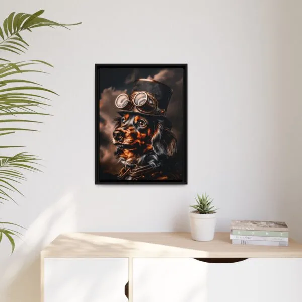 Steampunk Dachshund Wall Art – Wiener Dog Vintage Industrial Portrait - Image 5
