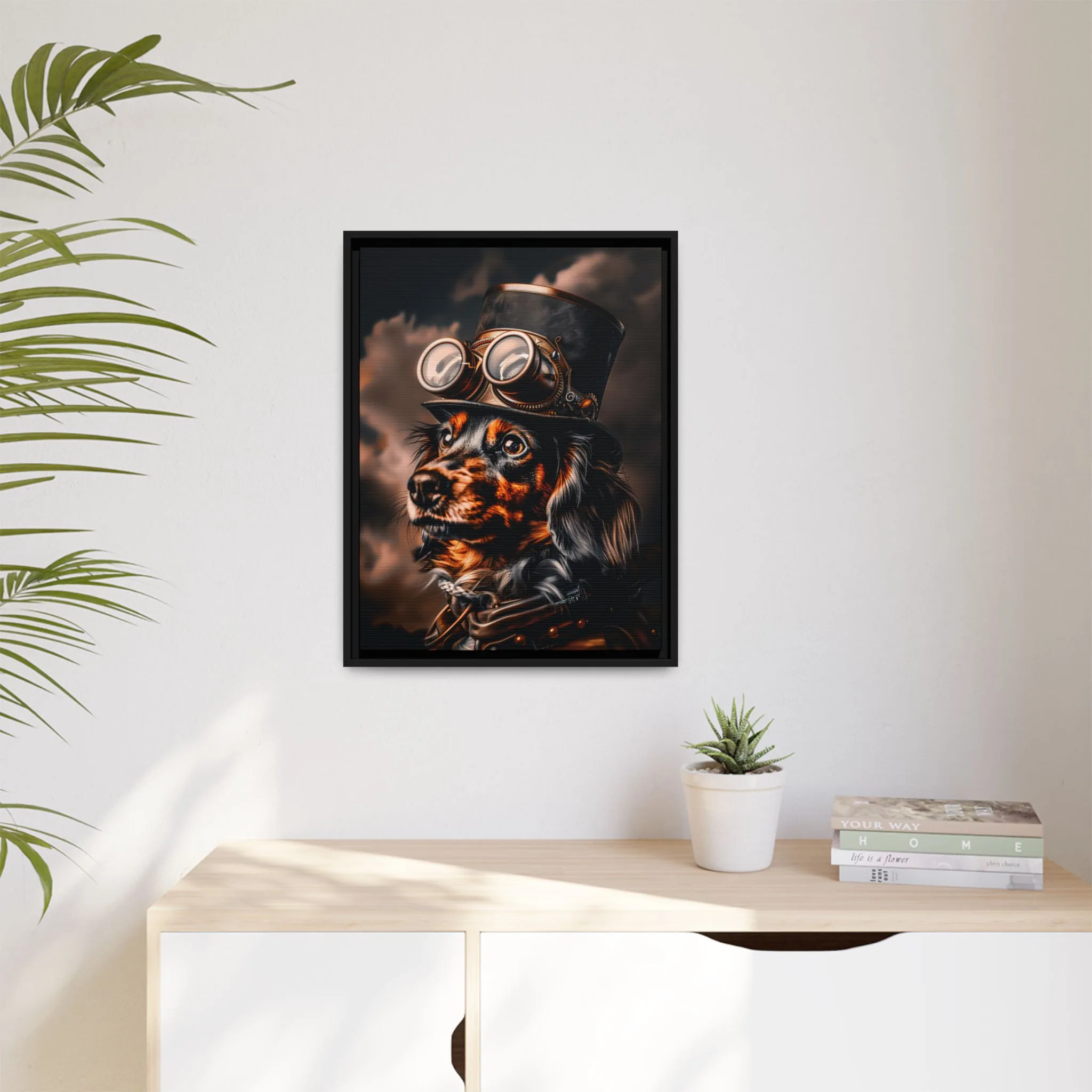 Steampunk Dachshund Wall Art – Wiener Dog Vintage Industrial Portrait - Image 5