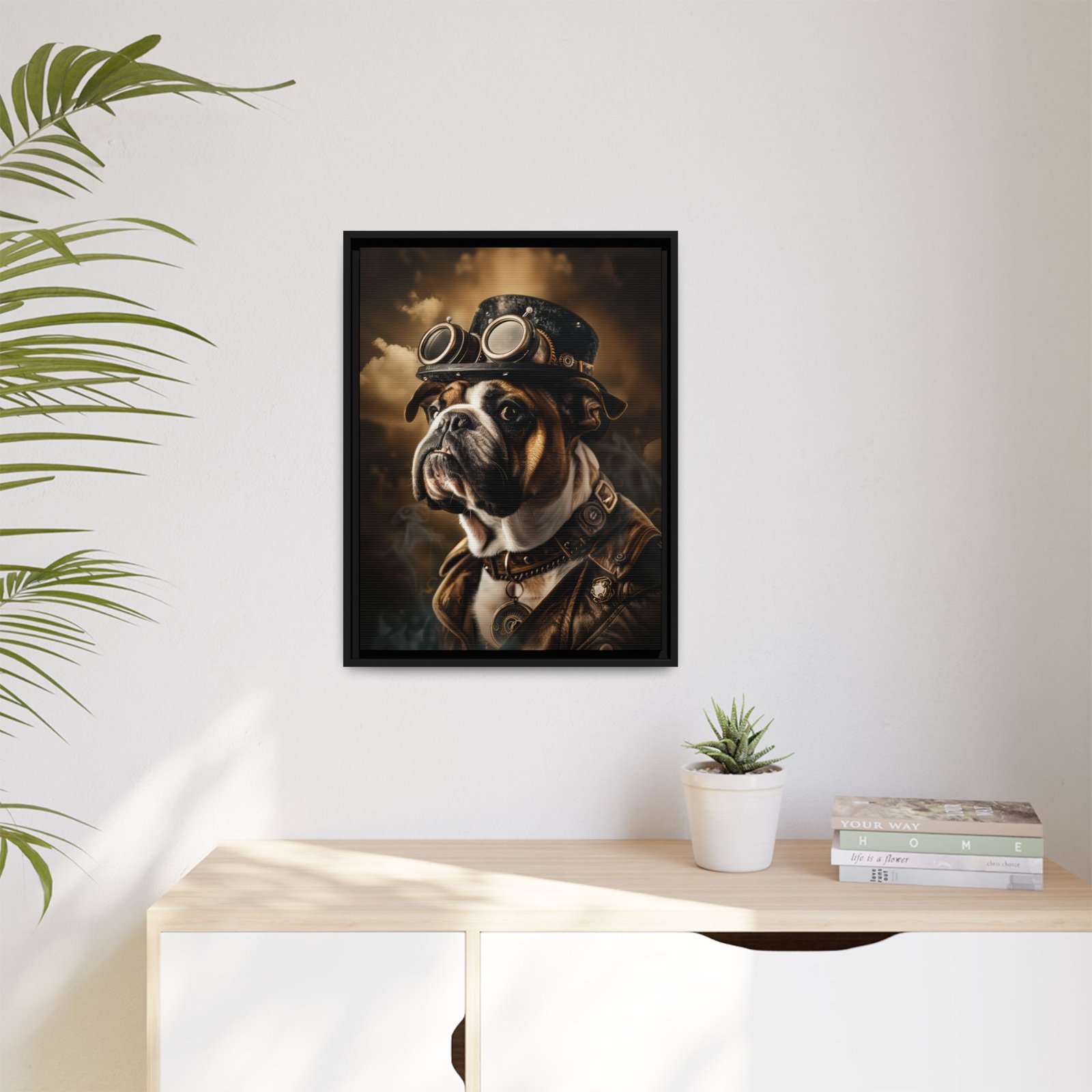 Steampunk Bulldog Wall Art – Vintage Industrial Dog Portrait - Image 5