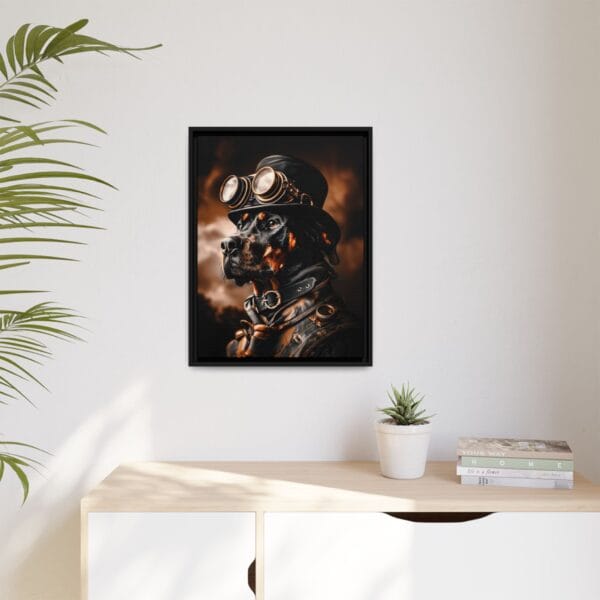 Steampunk Doberman Pinscher Wall Art – Vintage Industrial Dog Portrait - Image 2