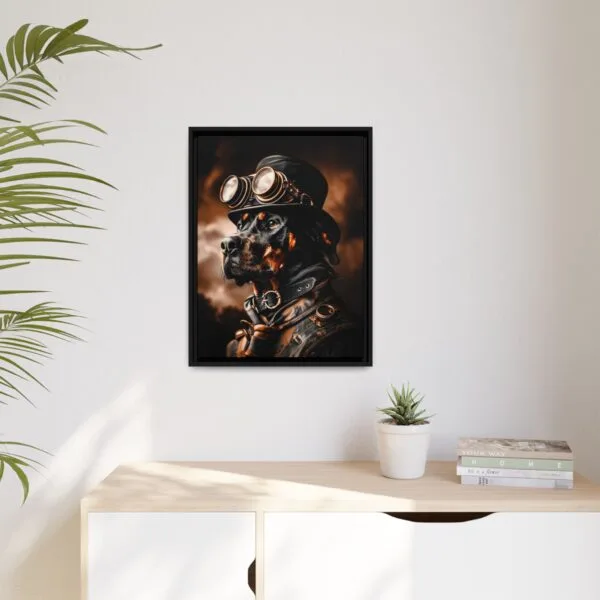 Steampunk Doberman Pinscher Wall Art – Vintage Industrial Dog Portrait - Image 2
