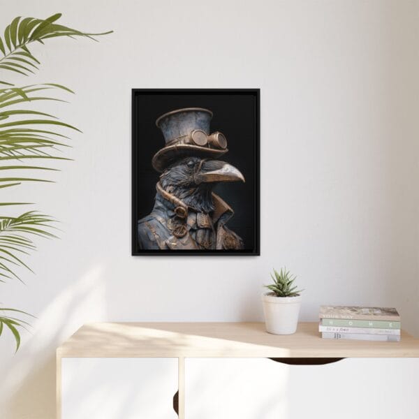 Steampunk Brass Raven Wall Art – Industrial Vintage Bird Portrait - Image 4