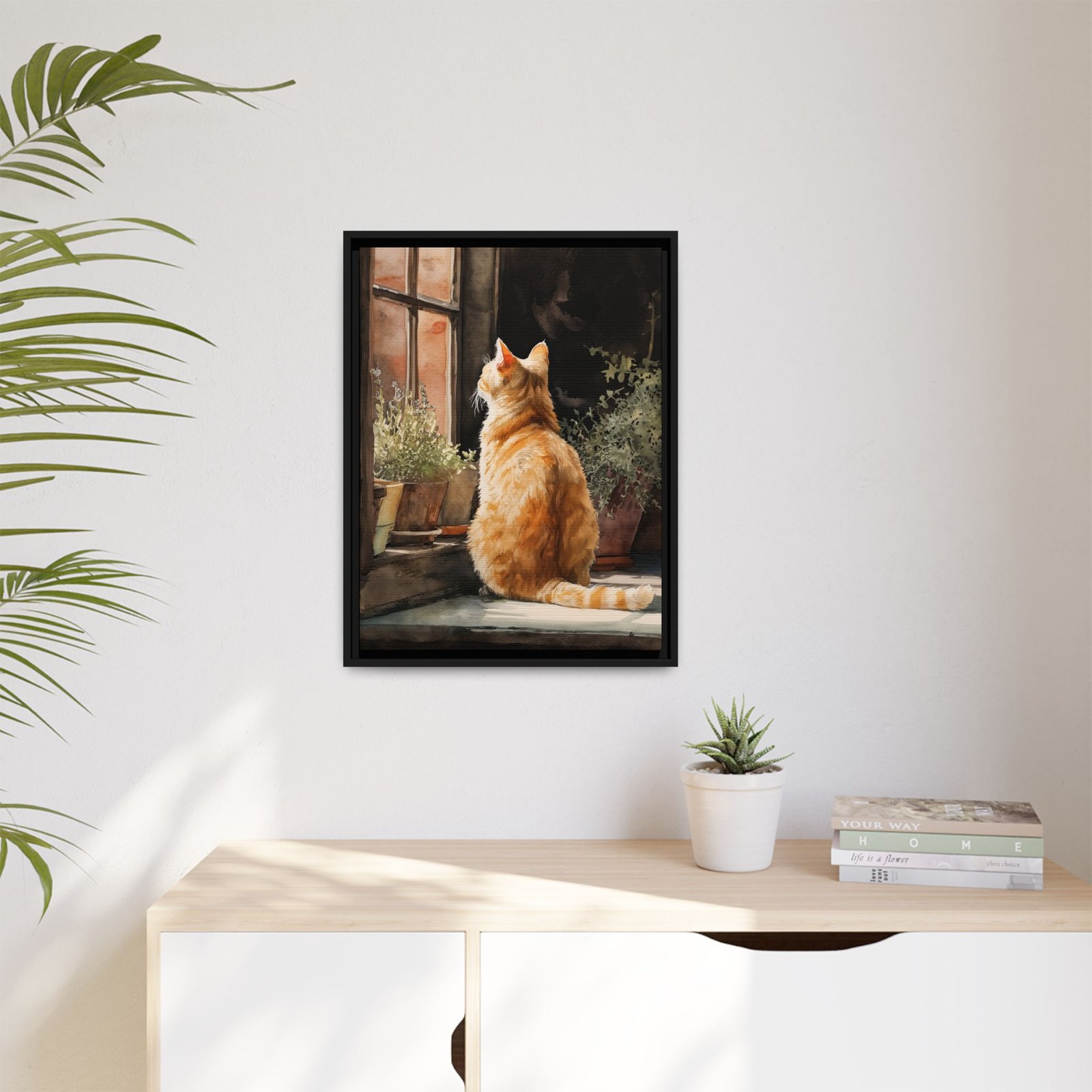 Orange Tabby Cat Window Wall Art – Cozy Sunlit Cat Painting - Image 5