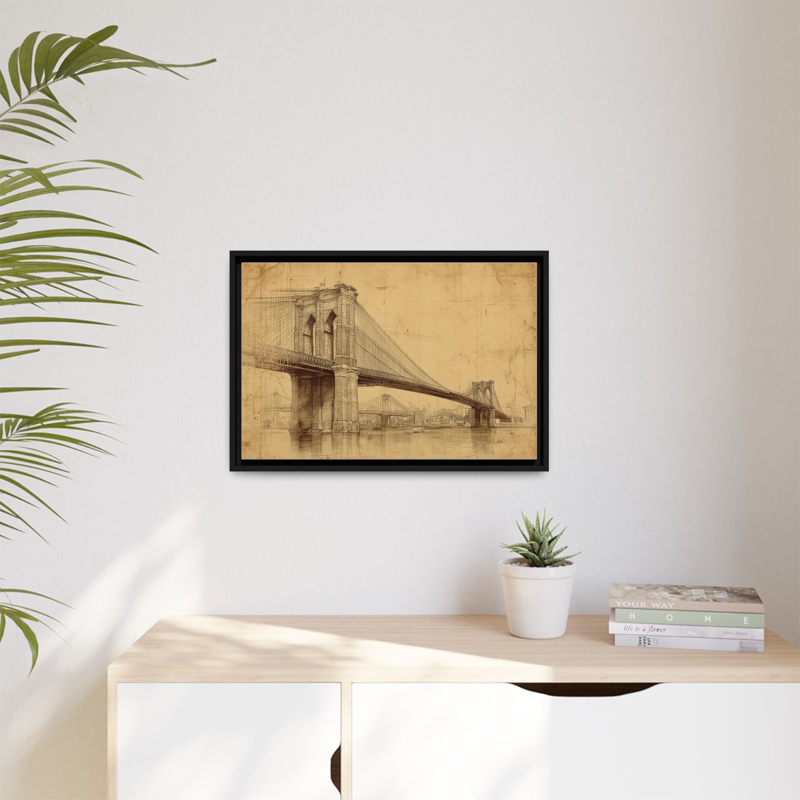 Brooklyn Bridge Wall Art – Vintage New York Architectural Sketch - Image 5