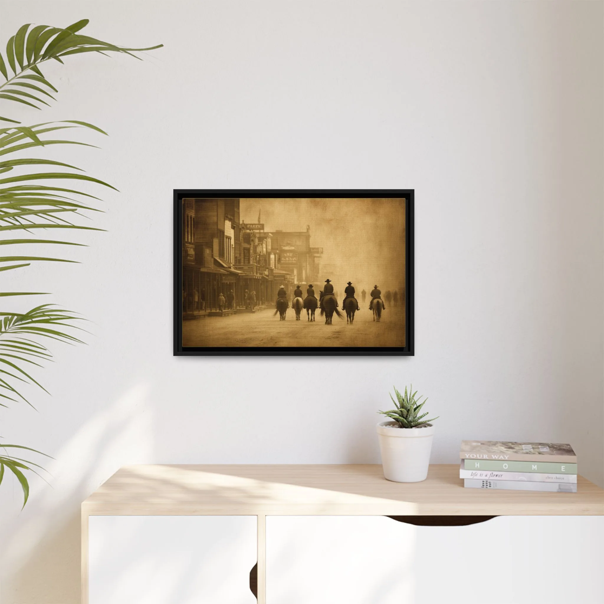 Old West Cowboy Town Wall Art – Vintage Sepia Western Street Print - Image 5