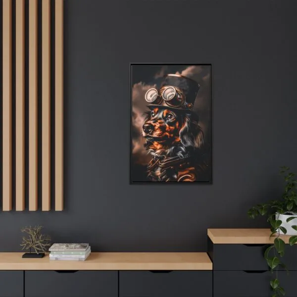 Steampunk Dachshund Wall Art – Wiener Dog Vintage Industrial Portrait - Image 4