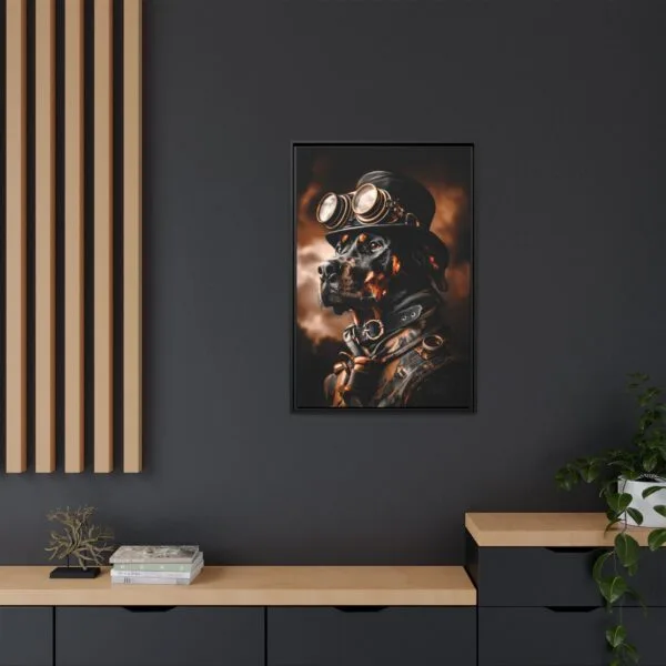 Steampunk Doberman Pinscher Wall Art – Vintage Industrial Dog Portrait - Image 3