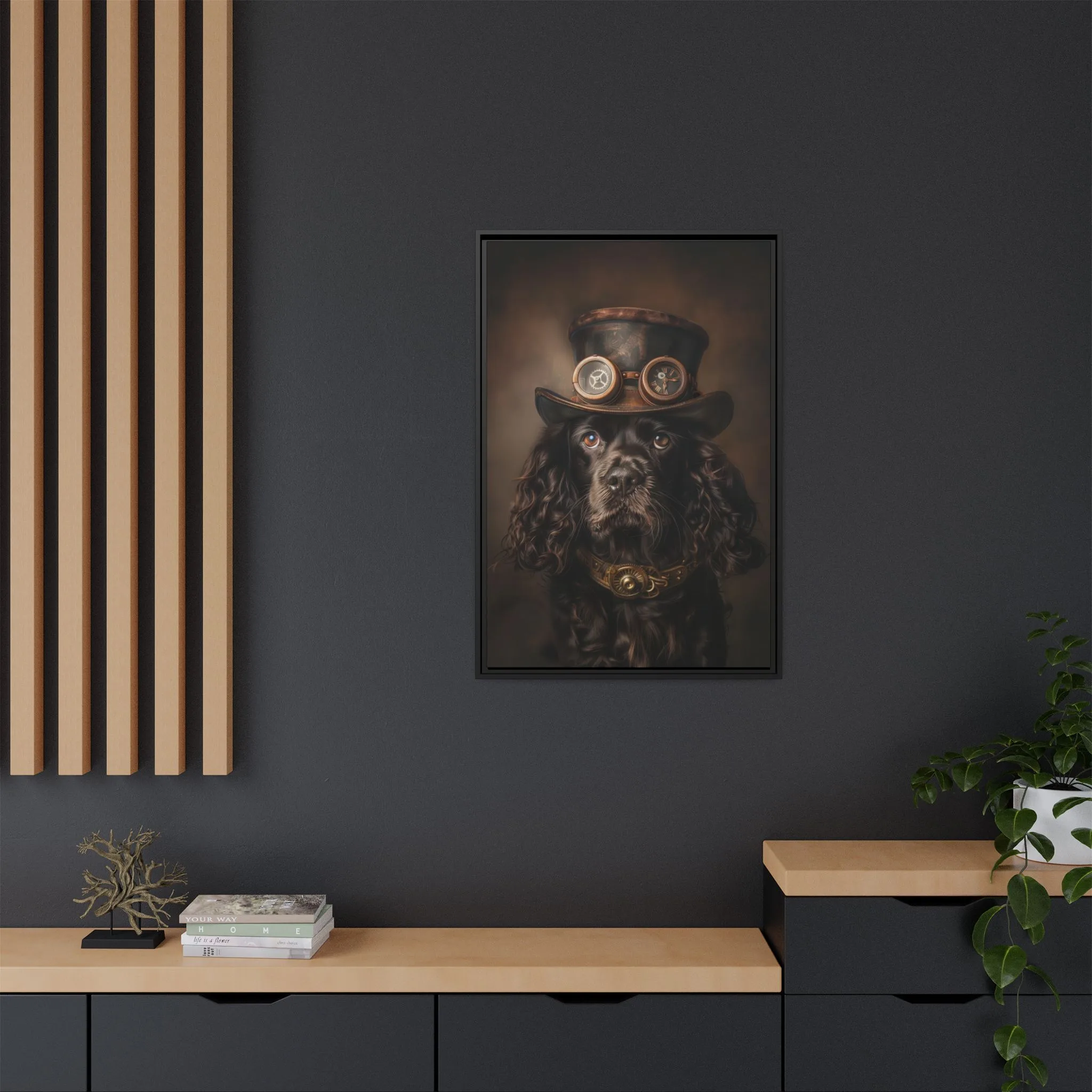 Steampunk Cocker Spaniel Wall Art – Vintage Victorian Dog Portrait - Image 4
