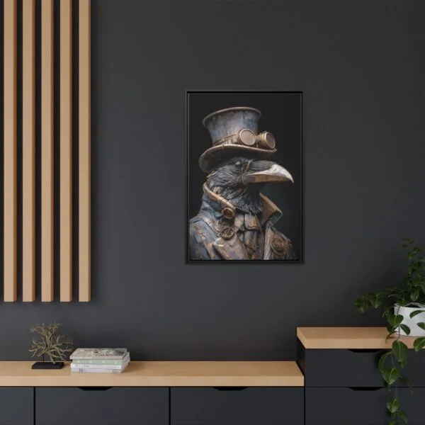 Steampunk Brass Raven Wall Art – Industrial Vintage Bird Portrait - Image 5