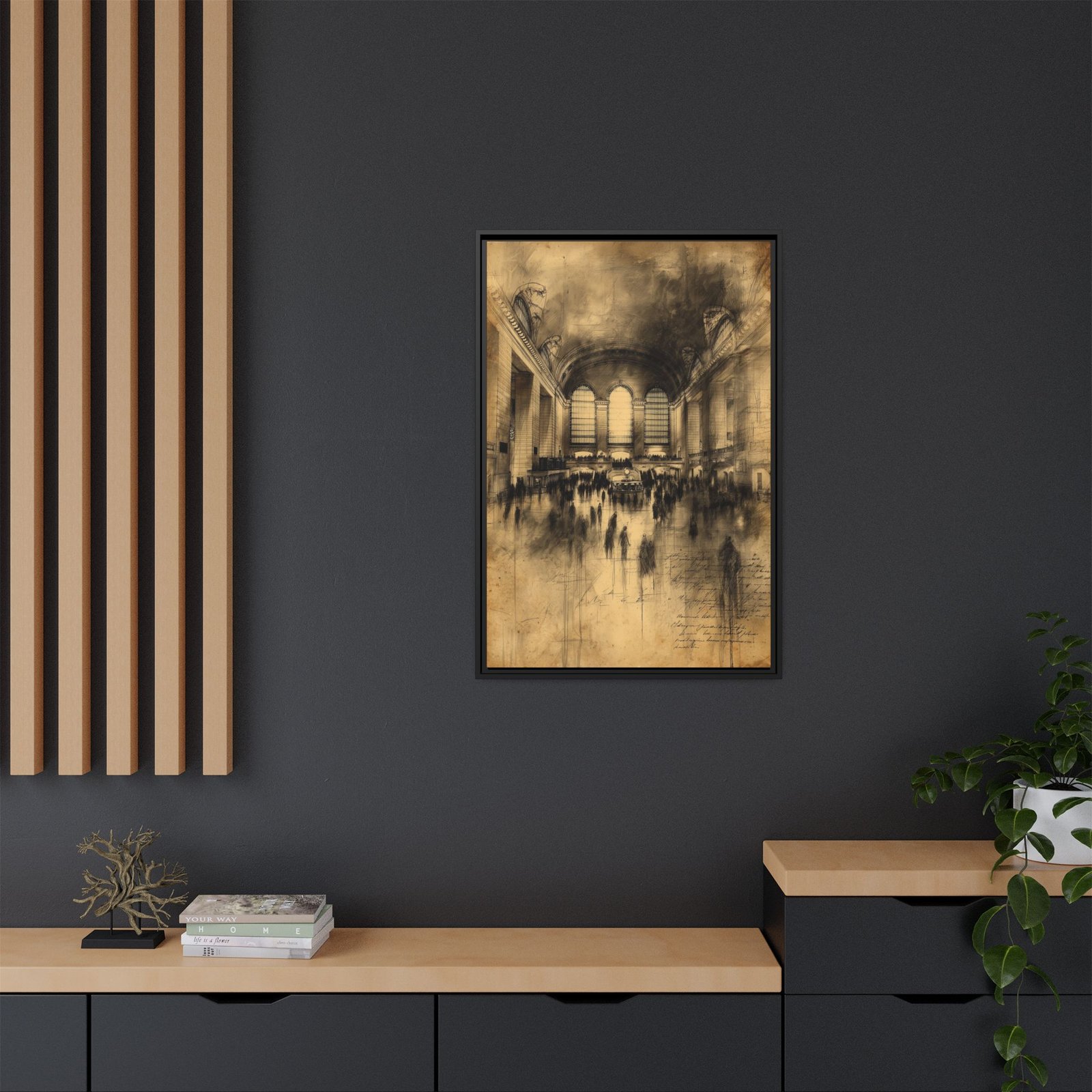 Vintage Grand Central Station Wall Art – Sepia NYC Interior Print - Image 4