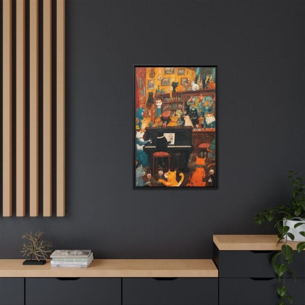 Cats Piano Bar Wall Art – Whimsical Cat Tavern Scene Print - Image 5