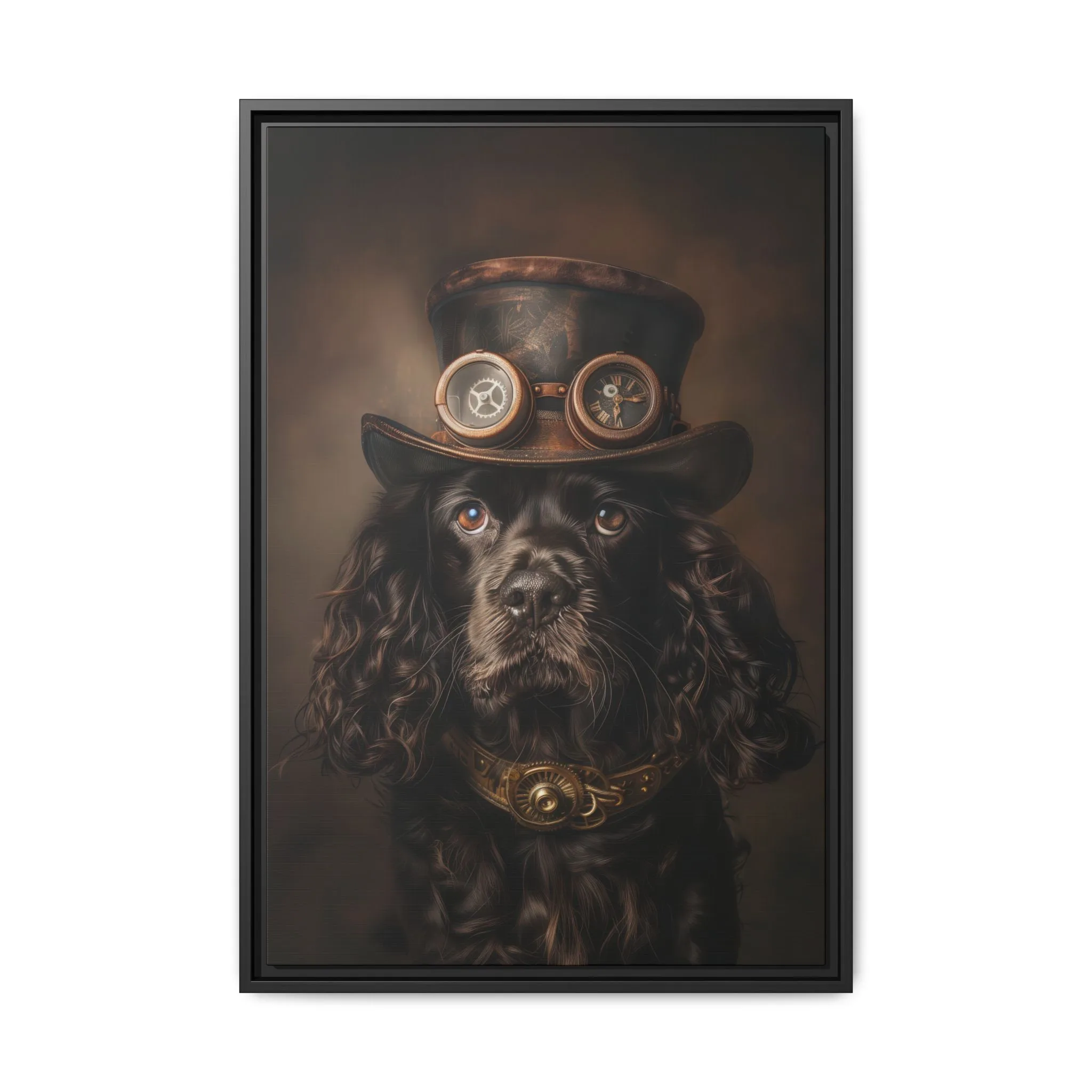 Steampunk Cocker Spaniel Wall Art – Vintage Victorian Dog Portrait - Image 2