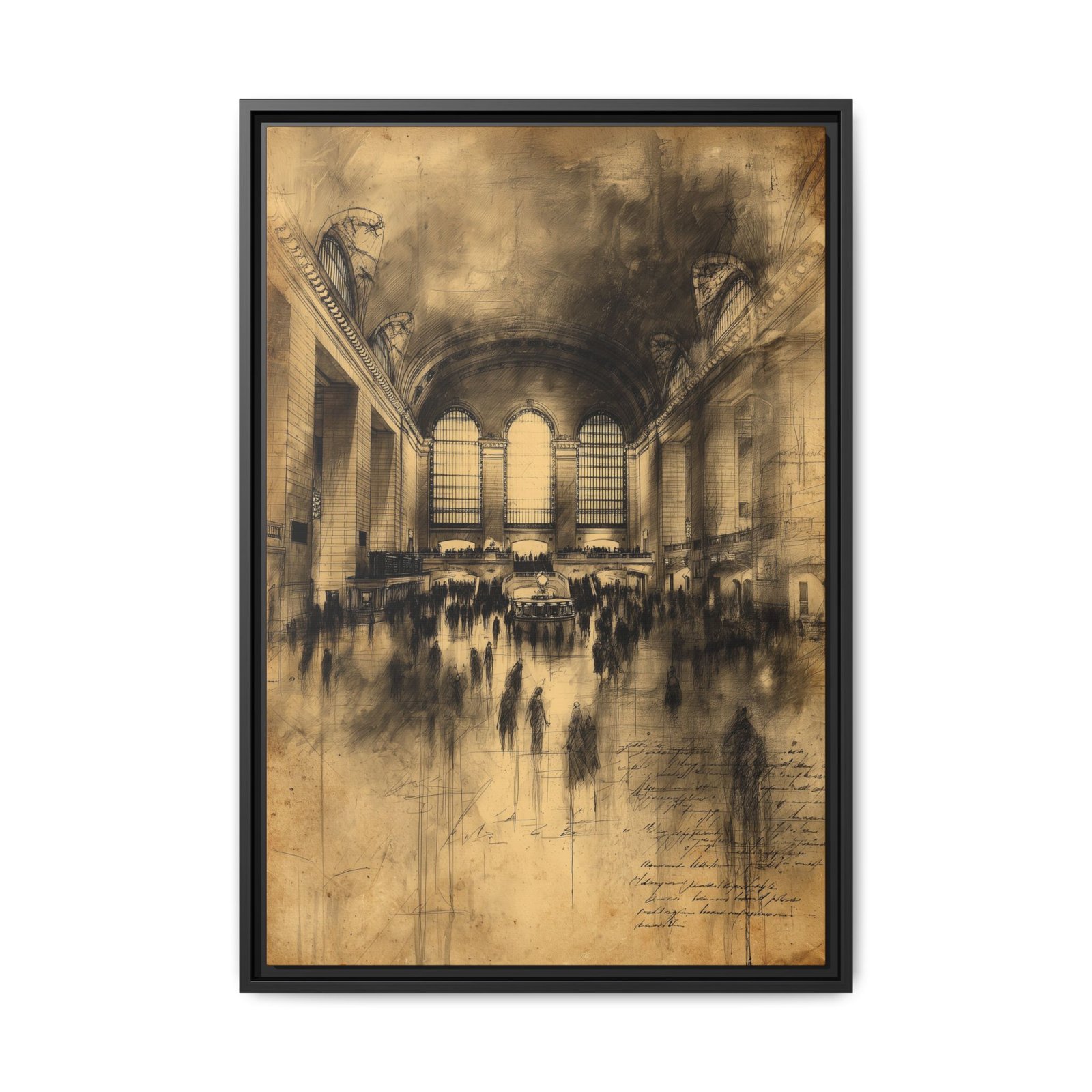 Vintage Grand Central Station Wall Art – Sepia NYC Interior Print - Image 2
