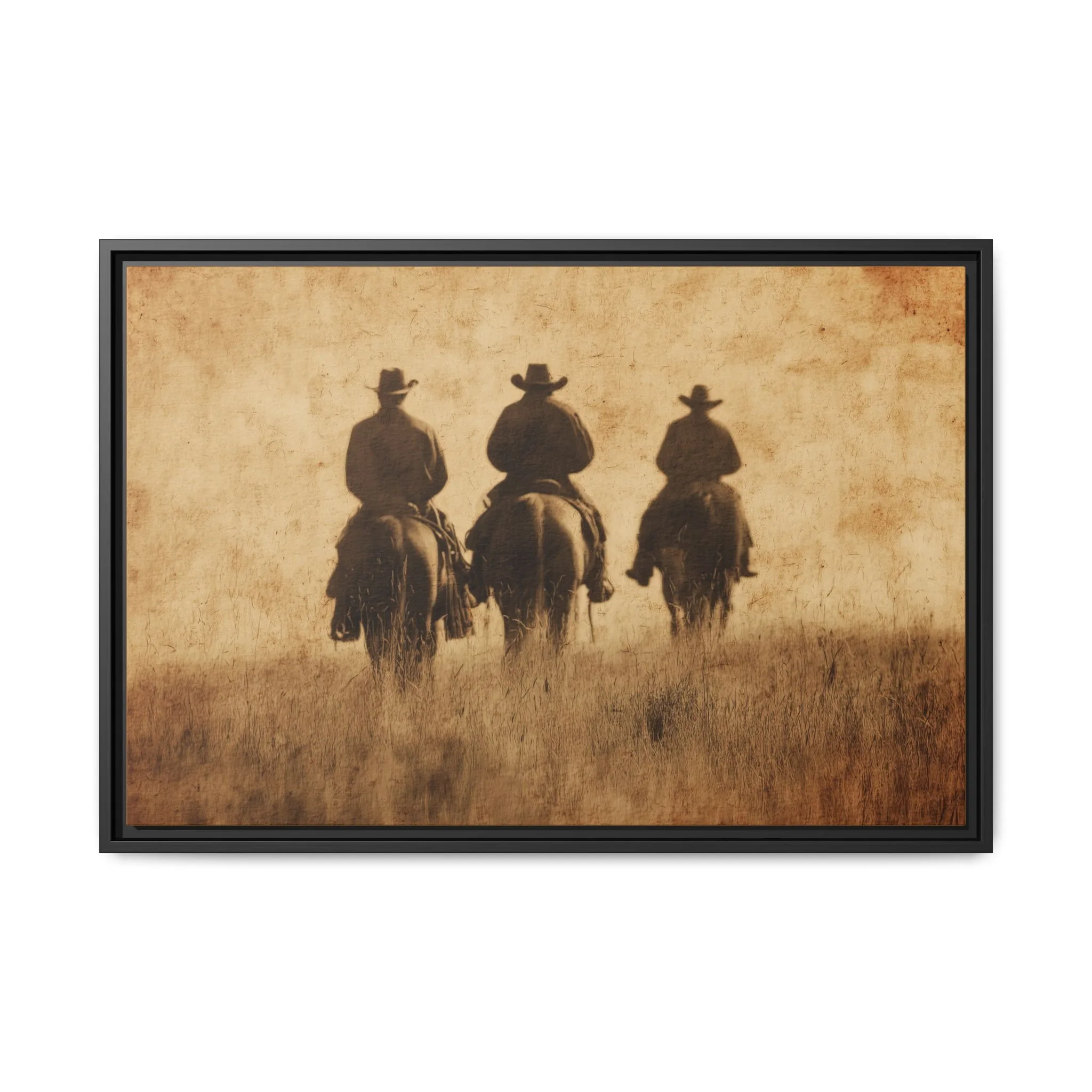 Cowboys on Horses Wall Art – Vintage Western Print - Image 2