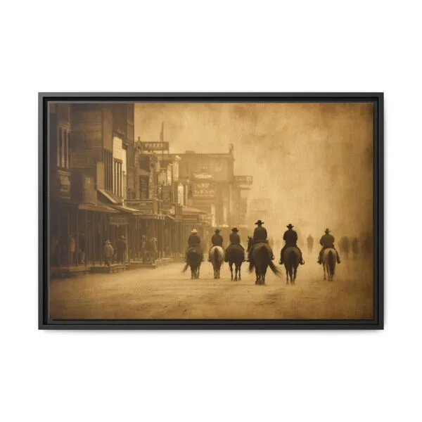 Old West Cowboy Town Wall Art – Vintage Sepia Western Street Print - Image 2
