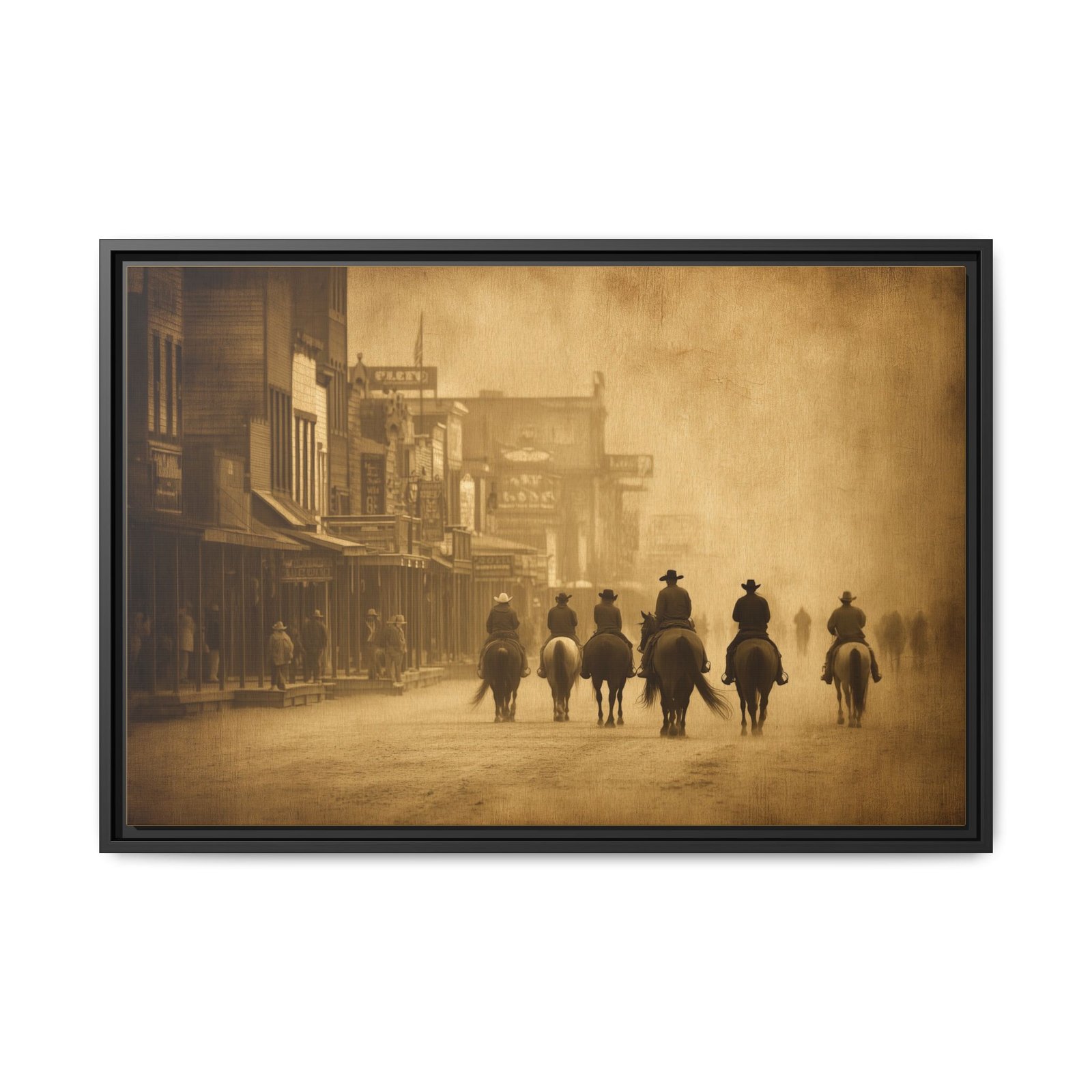 Old West Cowboy Town Wall Art – Vintage Sepia Western Street Print - Image 2