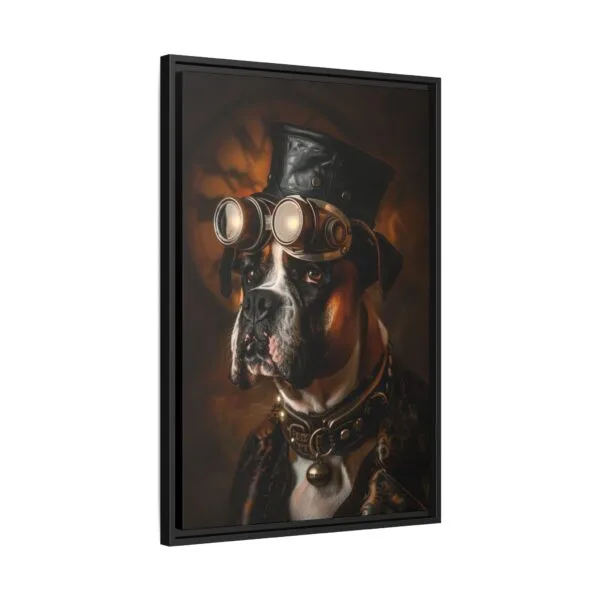 Steampunk Boxer Dog Wall Art – Vintage Industrial Canine Portrait - Image 3
