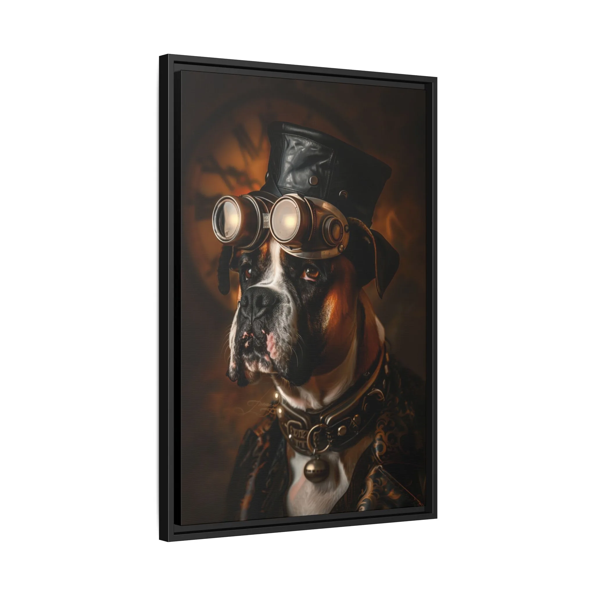 Steampunk Boxer Dog Wall Art – Vintage Industrial Canine Portrait - Image 3
