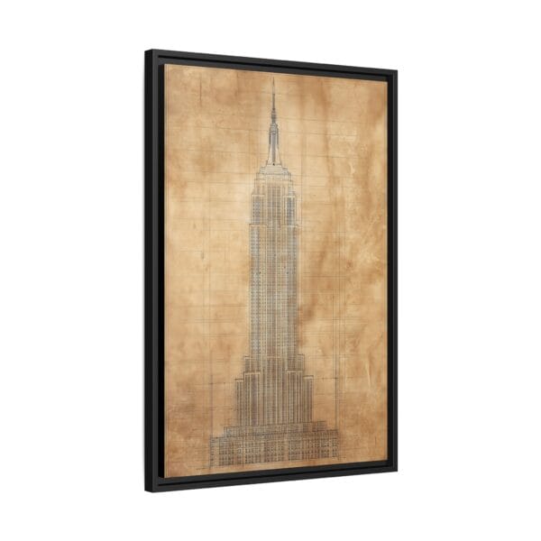 Empire State Building Blueprint Wall Art – Vintage Architectural Drawing Print - Image 3