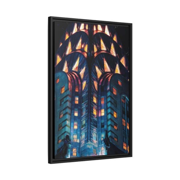 Chrysler Building Night Glow Wall Art – NYC Art Deco Skyscraper Painting - Image 3