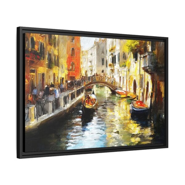 Venice Canal Wall Art – Italian Gondola Cityscape Painting - Image 3