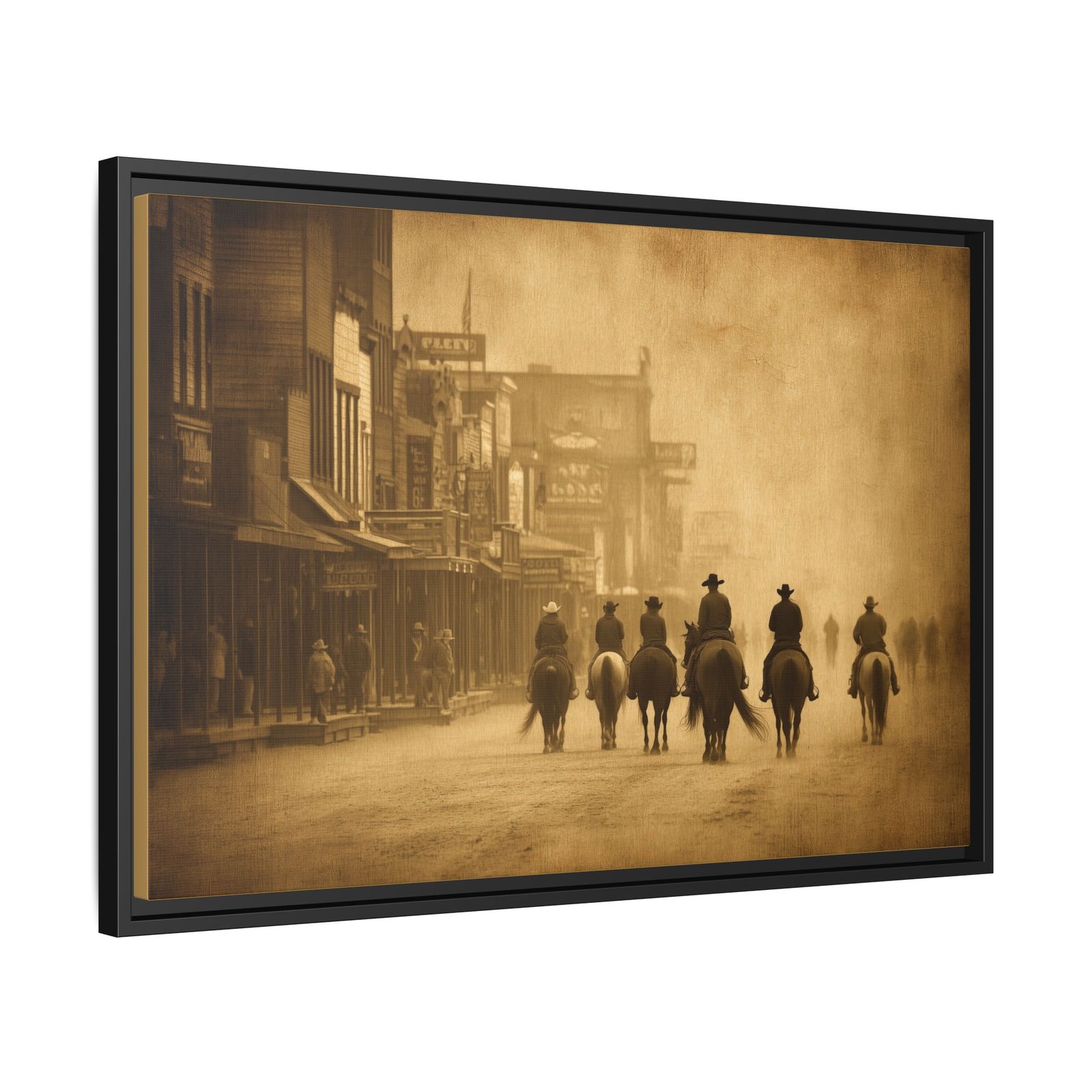 Old West Cowboy Town Wall Art – Vintage Sepia Western Street Print - Image 3