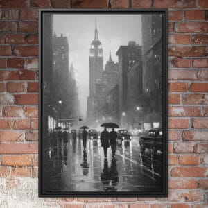 Black and white NYC moody wall art.