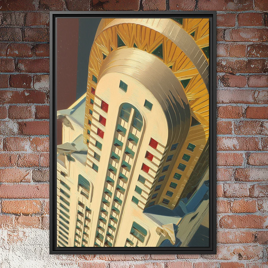 Chrysler building art NYC deco wall art.