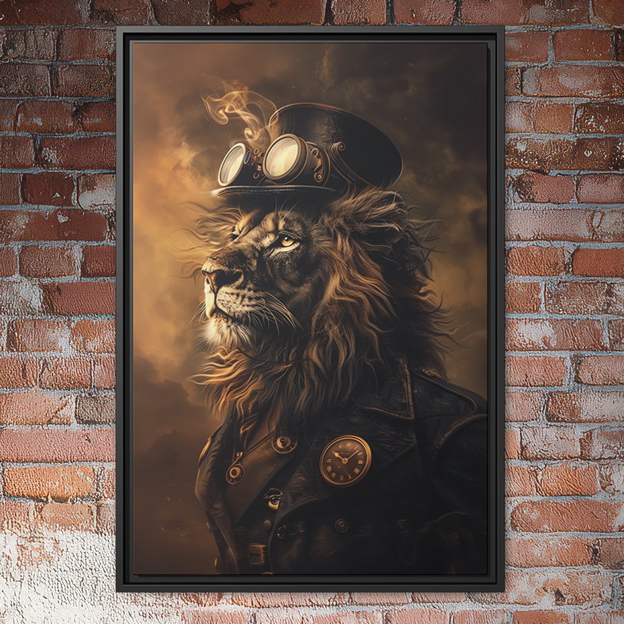 Steampunk Lion wall art.