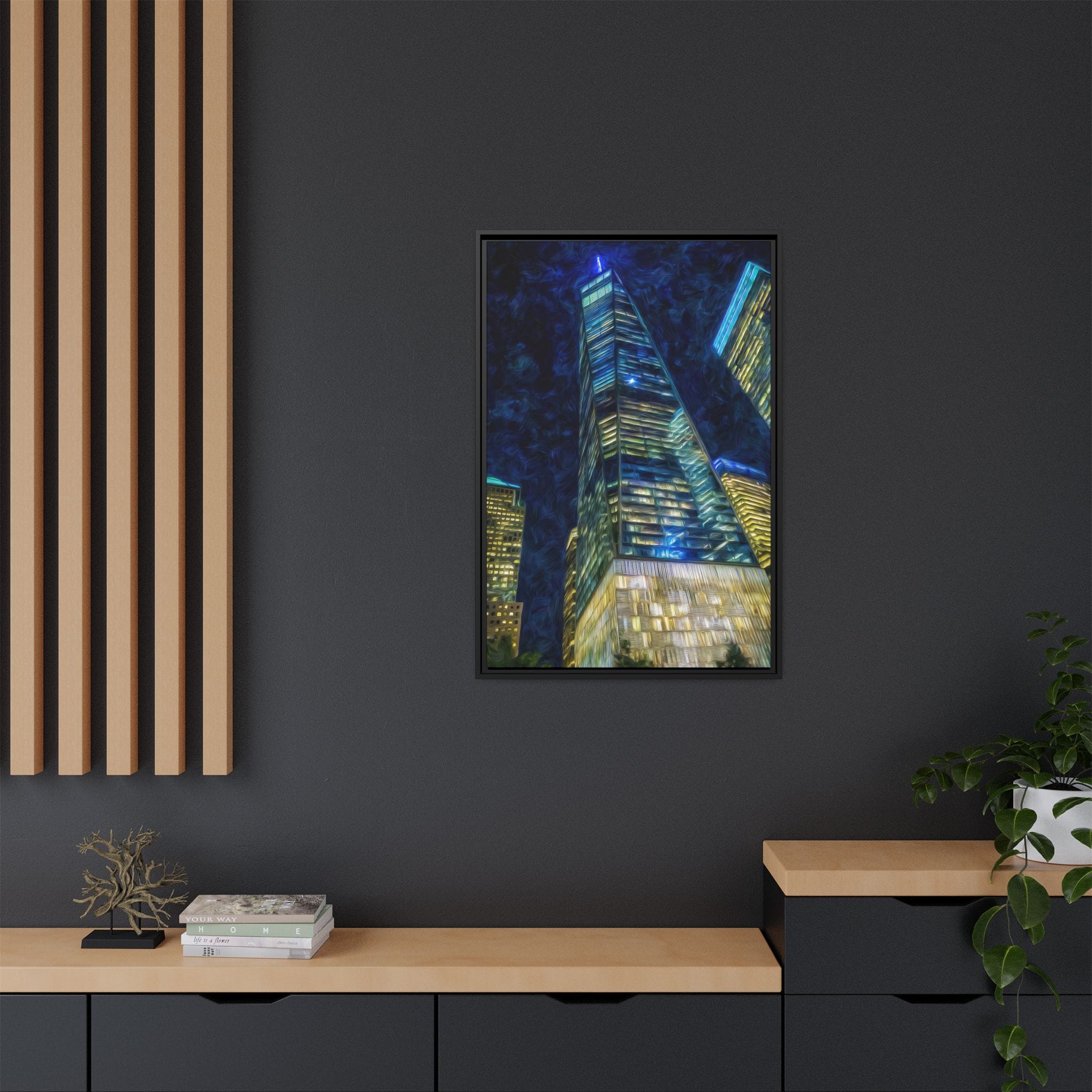 One World Trade Center Night Wall Art – Modern NYC Skyline Skyscraper - Image 4