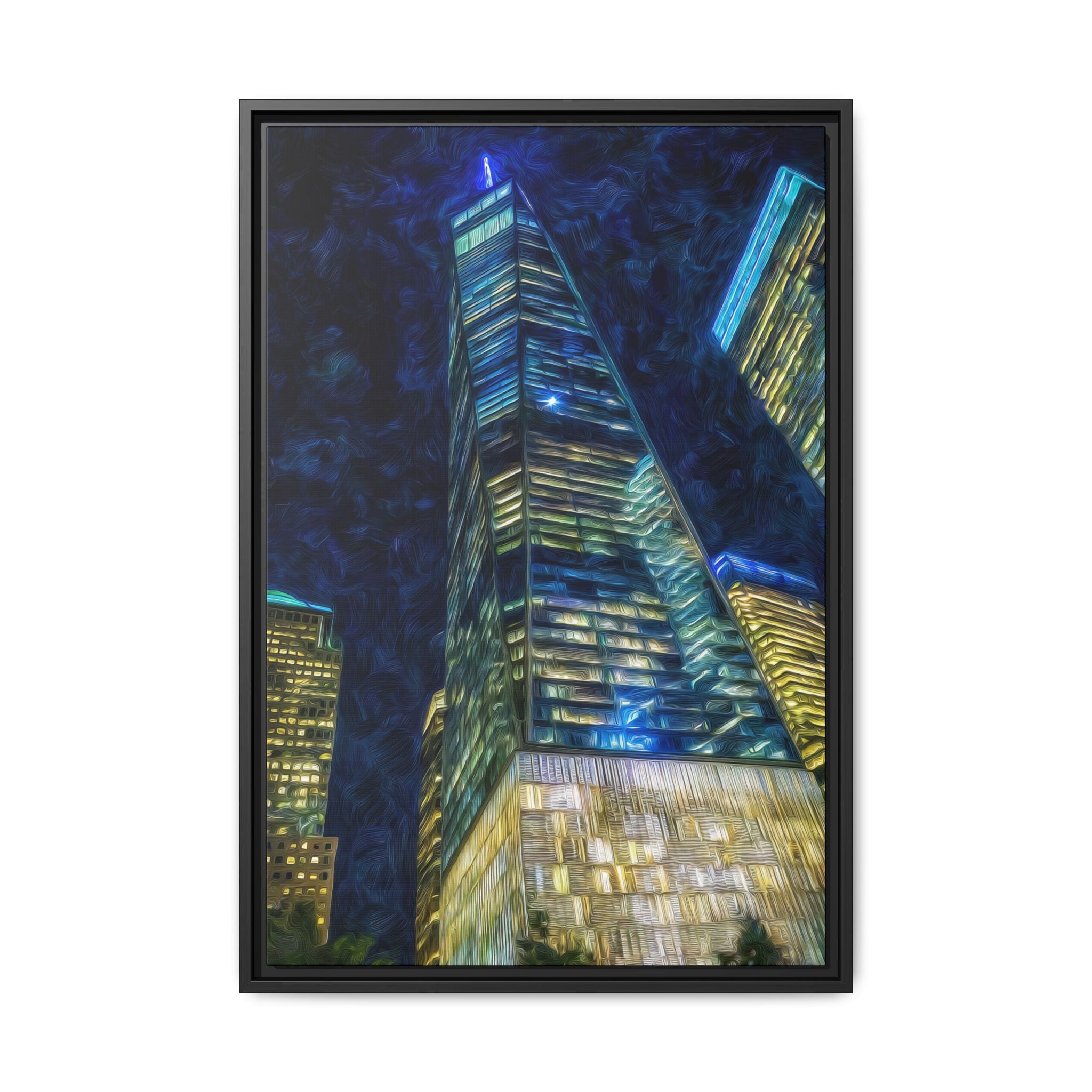 One World Trade Center Night Wall Art – Modern NYC Skyline Skyscraper - Image 2