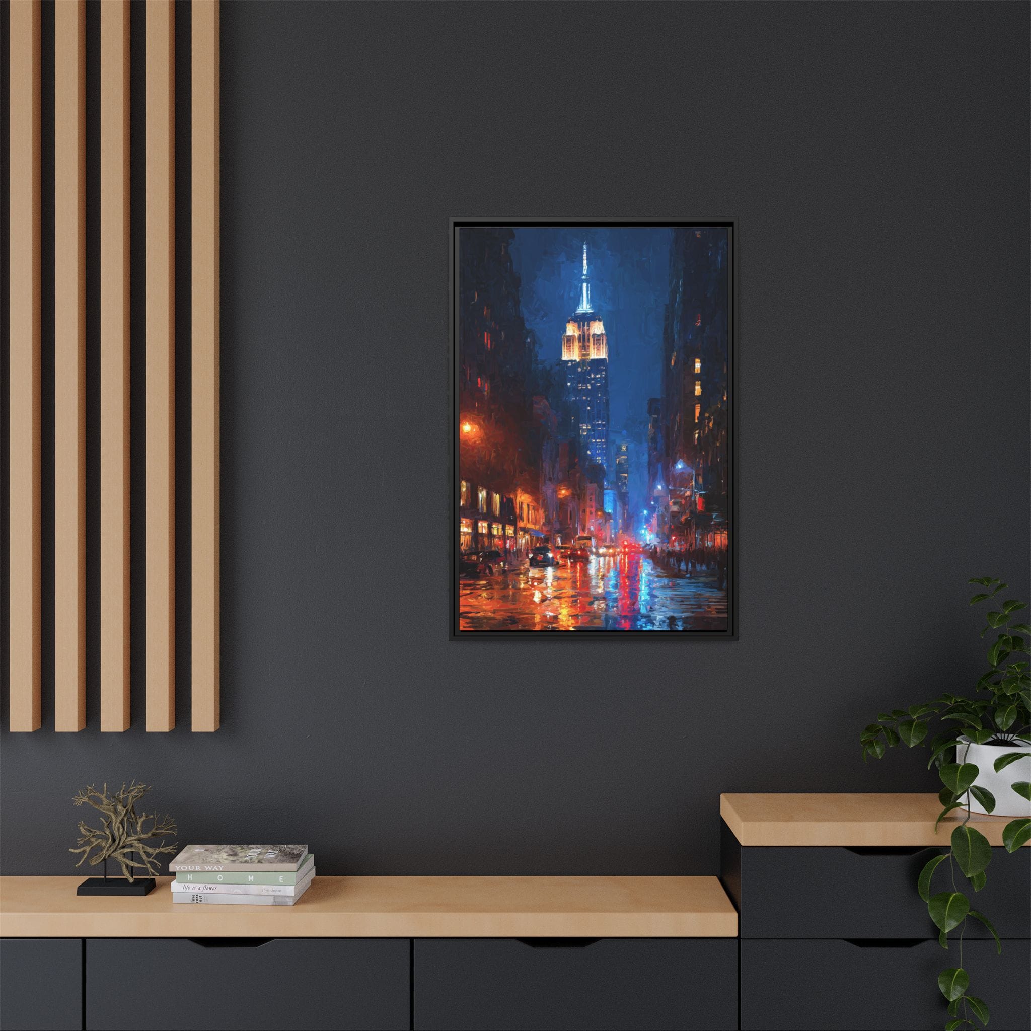Empire State Building Wall Art – NYC Night Cityscape Print - Image 4