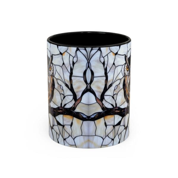 Great Horned Owl Stained Glass Coffee Mug - Image 4