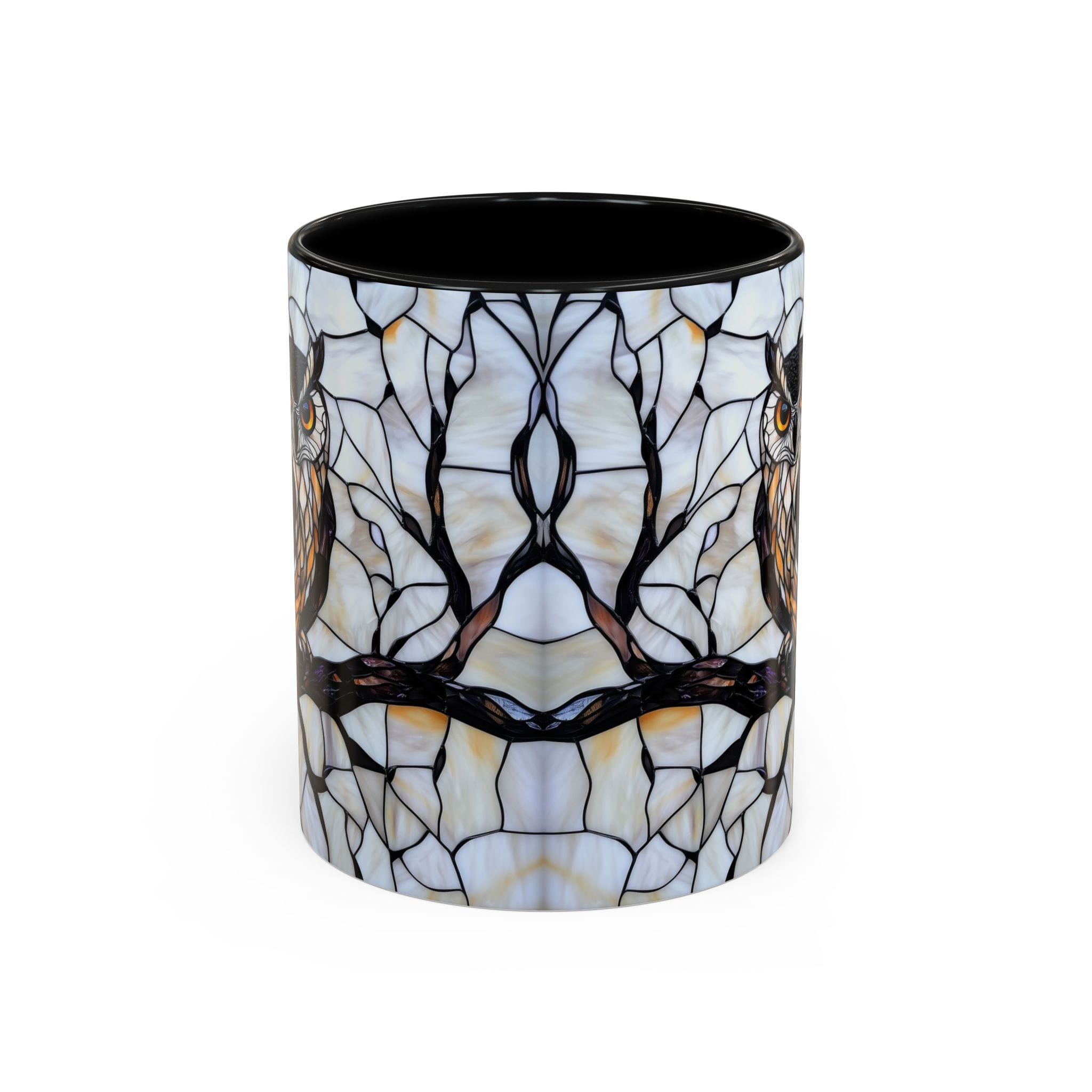 Great Horned Owl Stained Glass Coffee Mug - Image 4