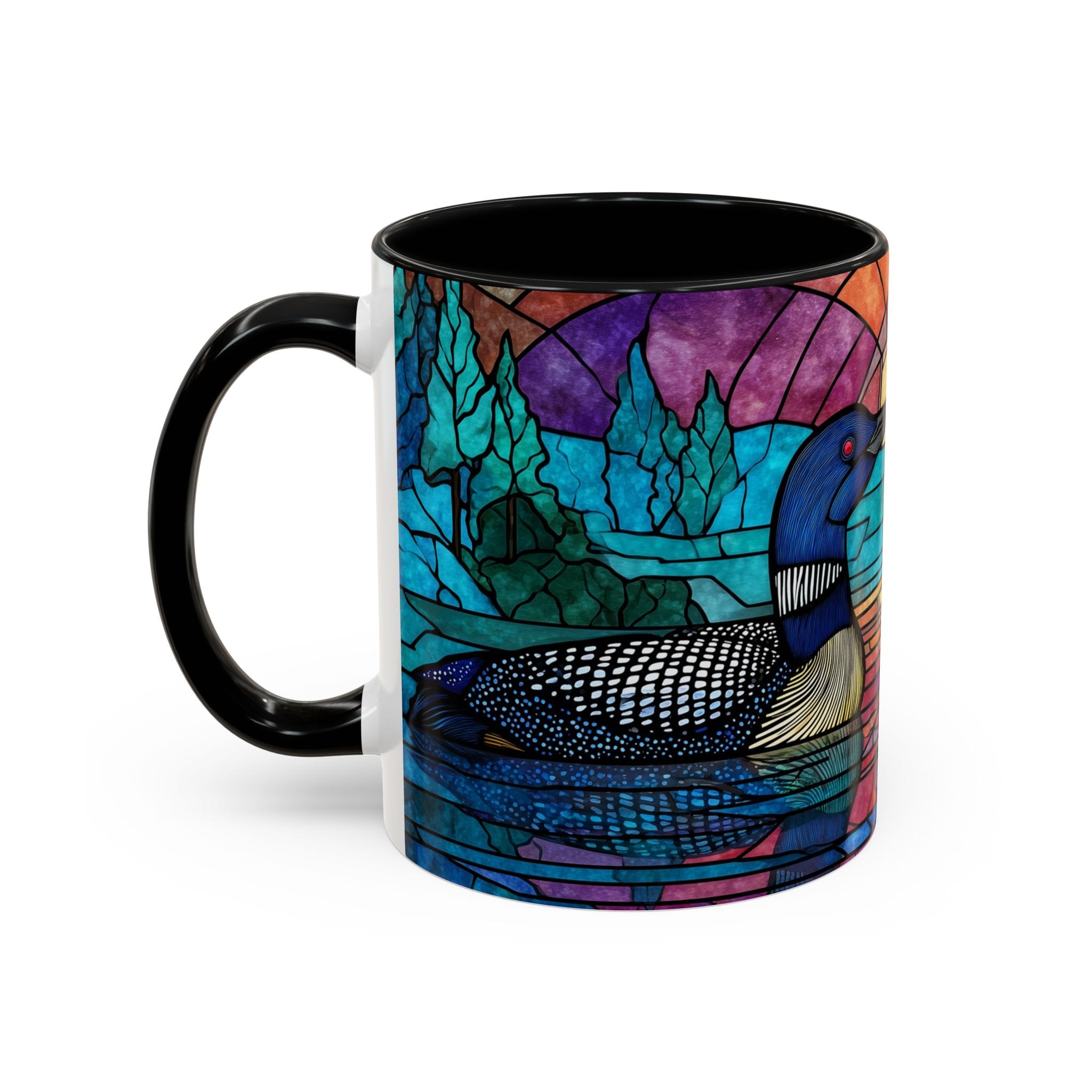 Loon Stained Glass Coffee Mug - Image 3