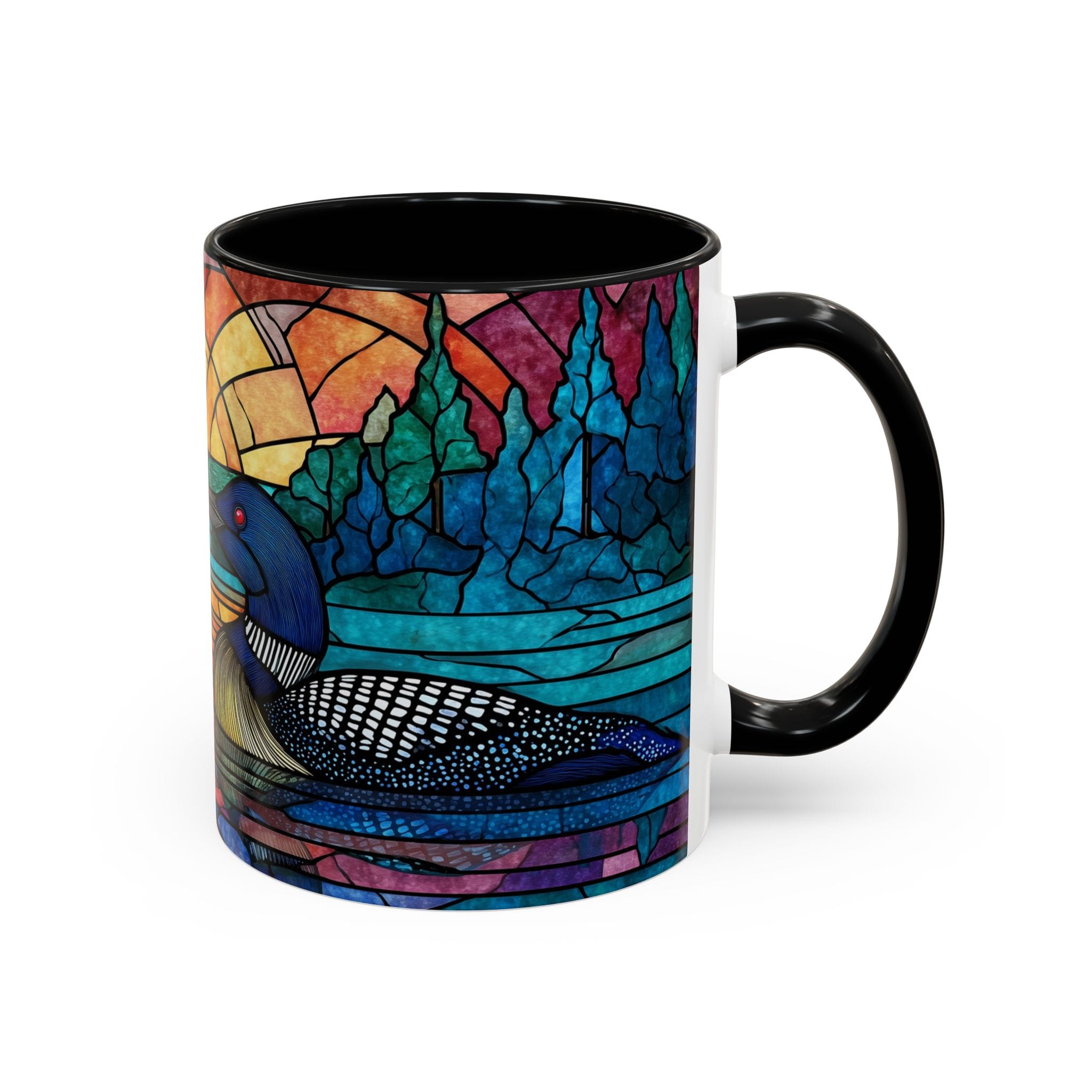 Loon Stained Glass Coffee Mug - Image 2