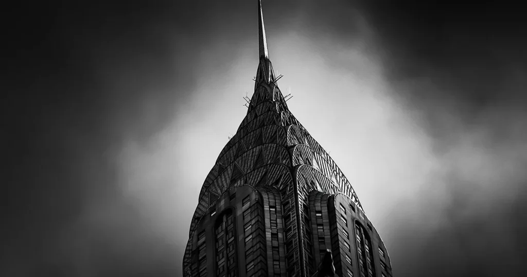Chrysler building art deco crown and spire