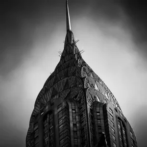 Chrysler building black and white