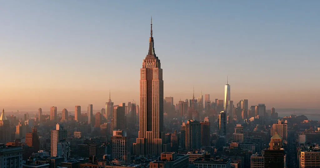 Empire State Building rising above the Midtown Manhattan skyline